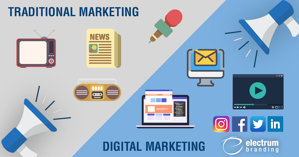 The Role of Digital Marketing - Traditional vs Digital Marketing infographic